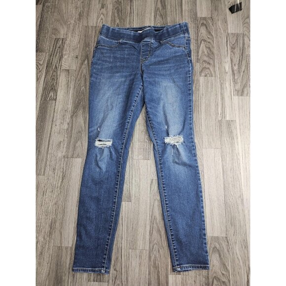 (3/$35) Old Navy Rockstar Jeggings Womens 10 Distressed Skinny Jeans Pull On - Picture 1 of 11